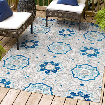 Mediterranean Medallion Indoor/outdoor Area Rug